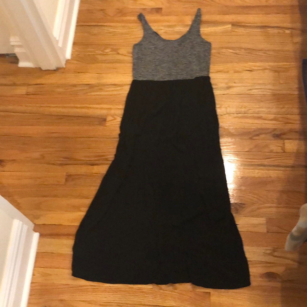 Black and grey maxi dress